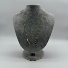 Zirkon Taşlı “Mama” Yazılı Kolye