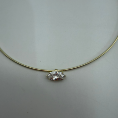 Zirkon Taşlı Minimal Choker Kolye