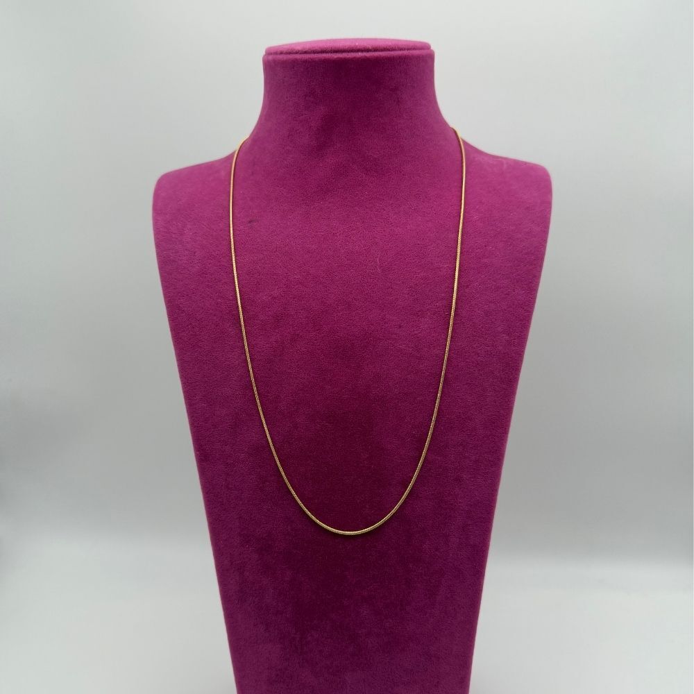 Zarif Altın Tonlu İnce Zincir Kolye