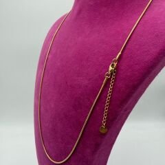 Zarif Altın Tonlu İnce Zincir Kolye