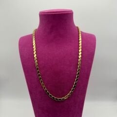 Altın Tonlu Arpa Zincir Çelik Kolye