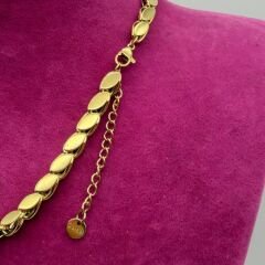 Altın Tonlu Arpa Zincir Çelik Kolye