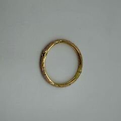 Açık Pembe Mine Detaylı Gold Çelik Bileklik