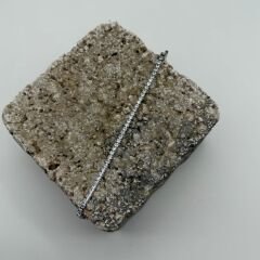 Gümüş Renk Baget Taşlı Çelik Bileklik