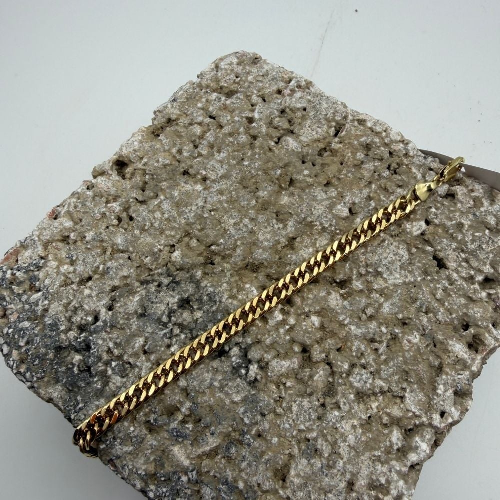 Klasik Gurmet Zincir Gold Çelik Bileklik