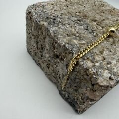 Minimal Top Detaylı Gold Zincir Bileklik