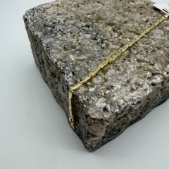 Yunan Motifli Taş Detaylı Gold Zincir Bileklik