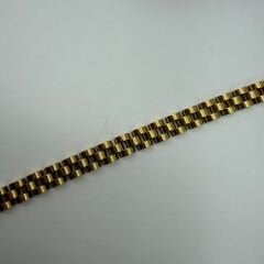 Düz Gold Panzer Zincir Bileklik