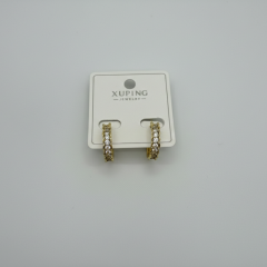 Xuping Çelik Taşlı Halka Küpe