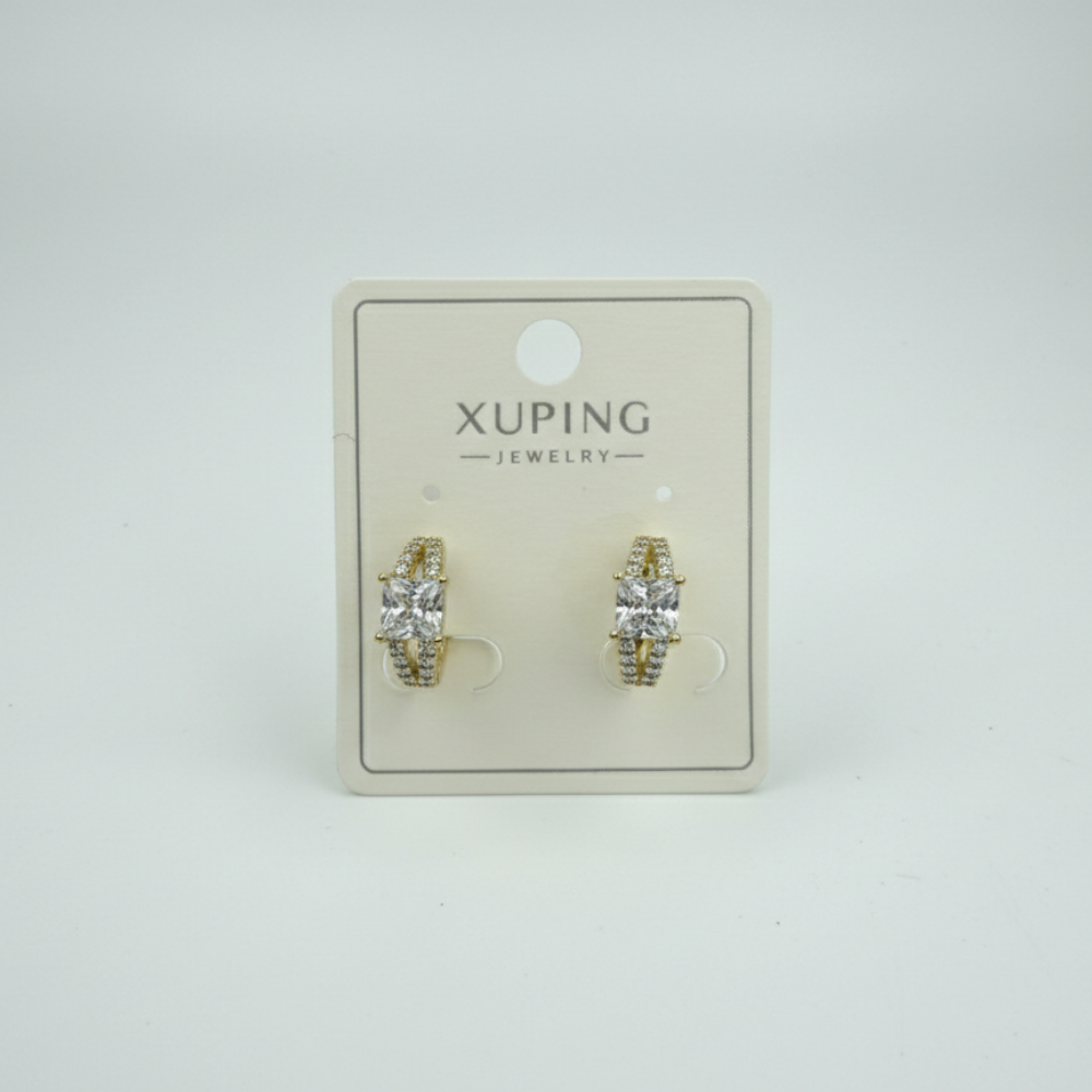 Xuping Çelik Büyük Taşlı Küpe