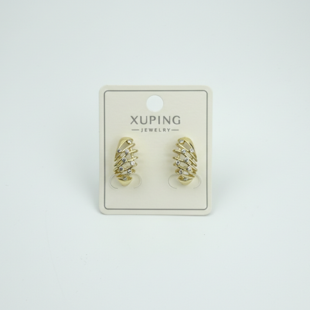 Xuping Çelik Taşlı Dal Form Küpe