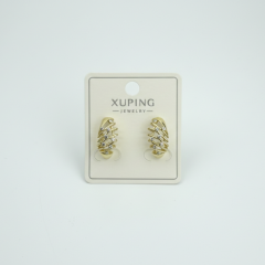 Xuping Çelik Taşlı Dal Form Küpe