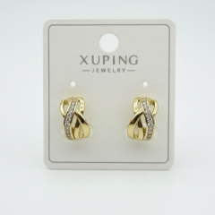 Xuping Çelik Taşlı Geçmeli Form Küpe