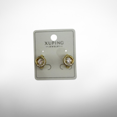 Xuping Çelik Halka Detaylı Taşlı Küpe