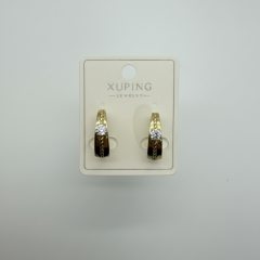 Xuping Çelik Taş Detaylı Halka Küpe