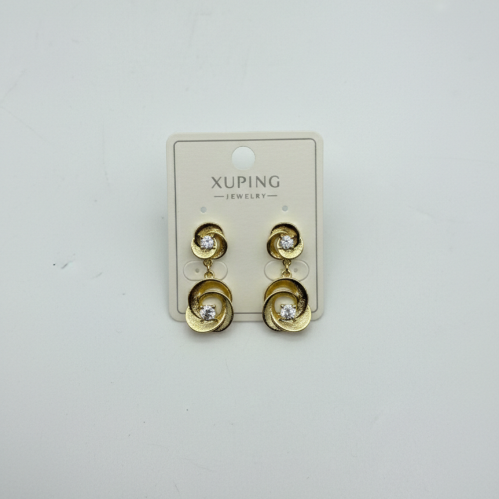 Xuping Çelik Çift Halka Sallantılı Küpe