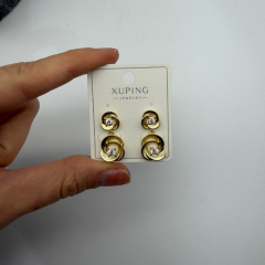 Xuping Çelik Çift Halka Sallantılı Küpe