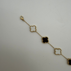 Mare Accessories | Çift Renkli Yonca Figürlü Çelik Bileklik