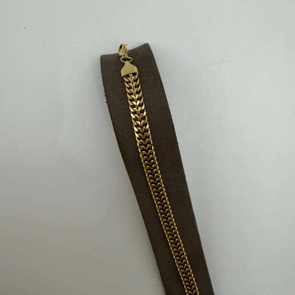 Mare Accessories | Çift Sıra Örgü Zincir Çelik Bileklik