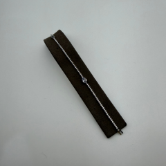 Mare Accessories | Tek Taş Detaylı Işıltılı Su Yolu Bileklik - Gümüş Renk