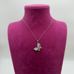 Mare Accessories | Gümüş Renk Çelik Kelebek Figürlü Kolye