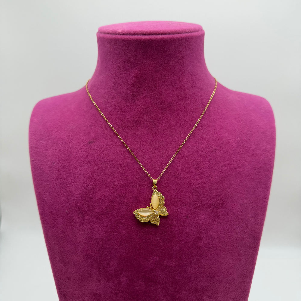 Mare Accessories | Altın Renk Çelik Kelebek Figürlü Kolye