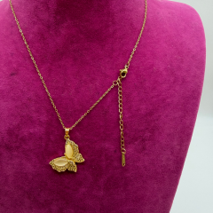 Mare Accessories | Altın Renk Çelik Kelebek Figürlü Kolye