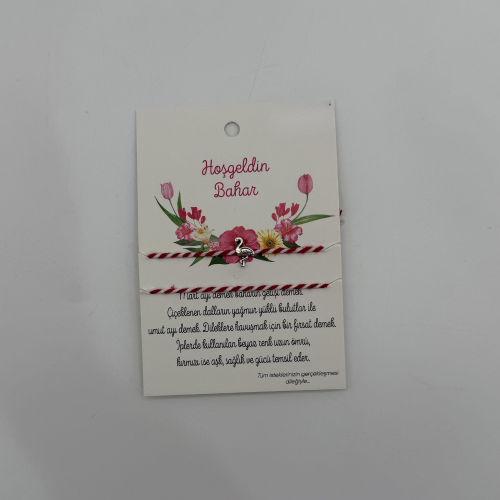 Flamingo Figürlü Marteniçka Bileklik