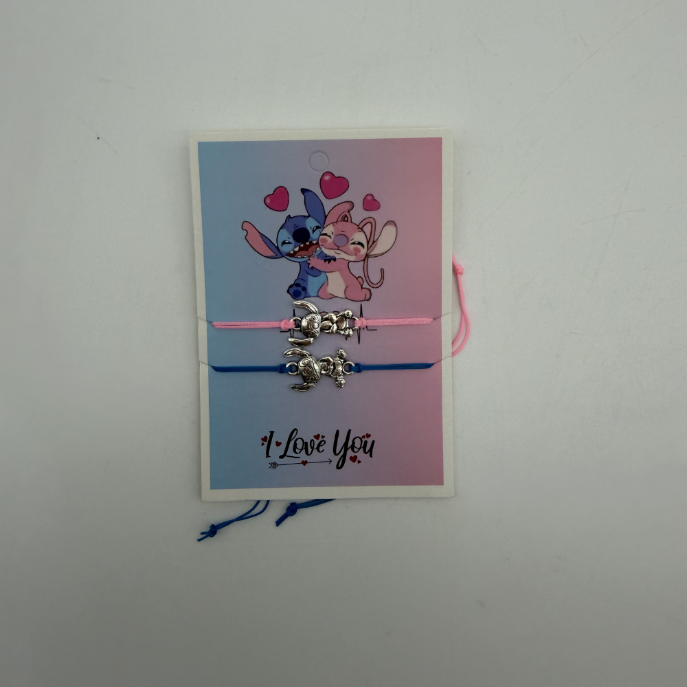 Stitch ve Angel Çift Bileklik Seti