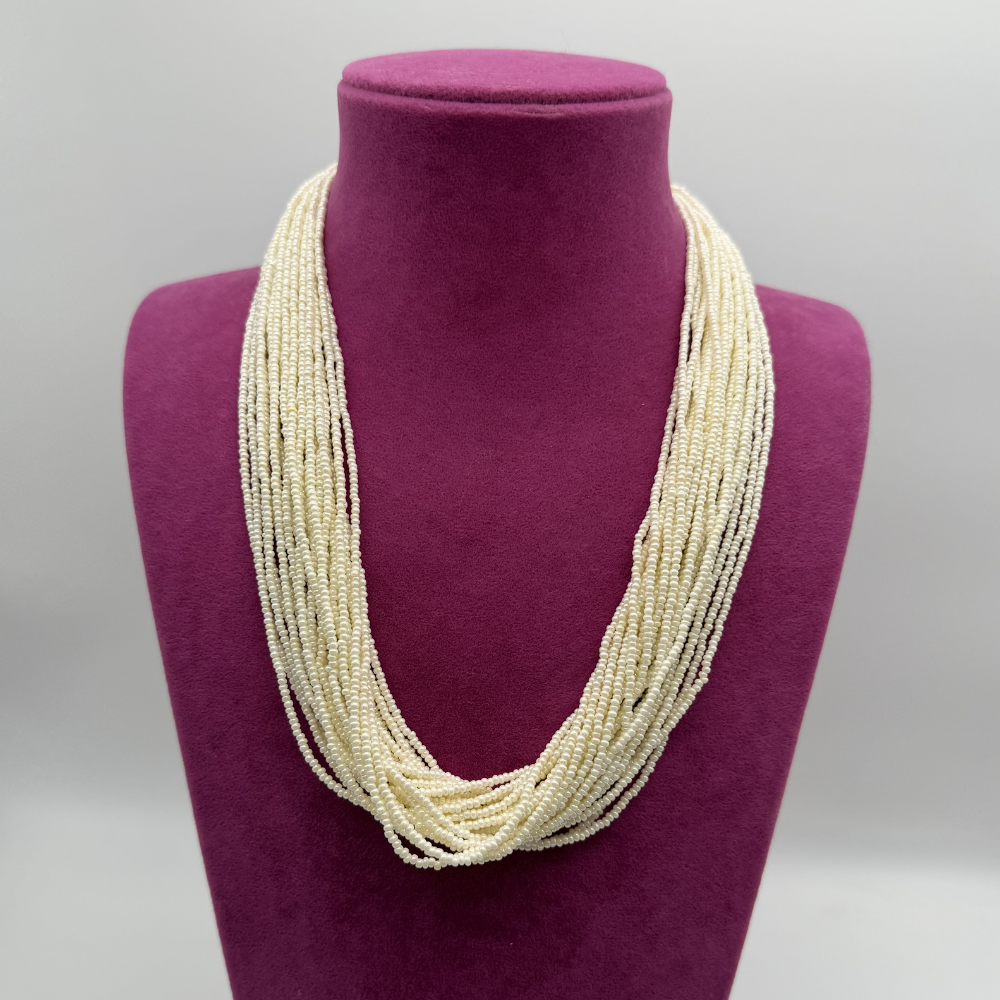 Kum İncili Çok Sıralı Kolye