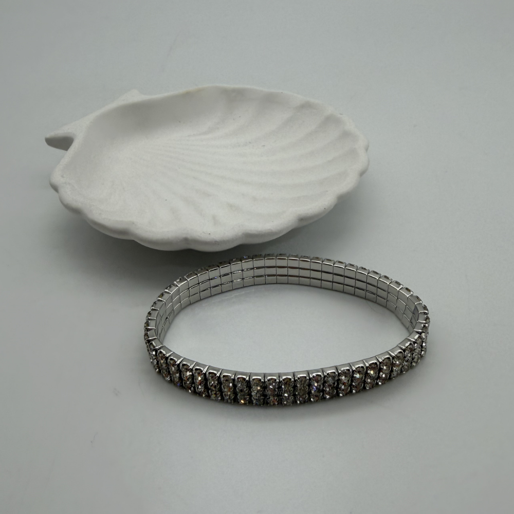 Zirkon Taşlı Esnek Taş Bileklik