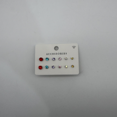 Renkli Zirkon Taşlı Çoklu Küpe Seti