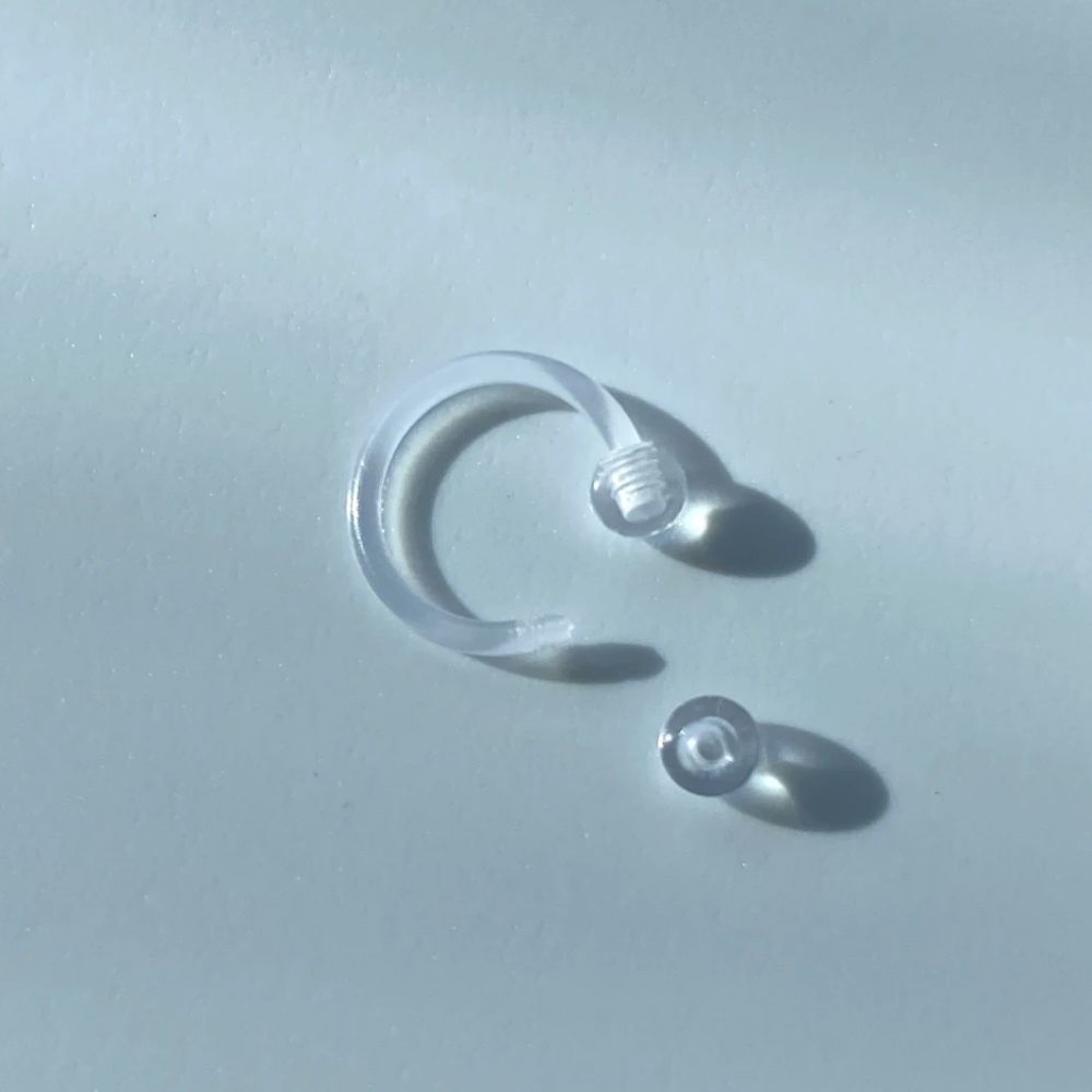 Şeffaf Silikon At Nalı Piercing