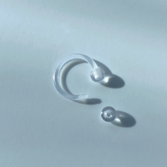 Şeffaf Silikon At Nalı Piercing