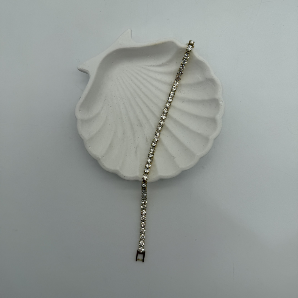 Gold Zirkon Taşlı Su Yolu Bileklik