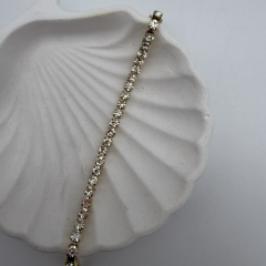 Gold Zirkon Taşlı Su Yolu Bileklik