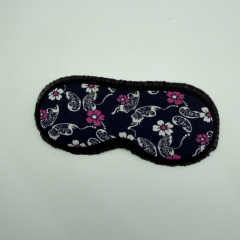 Kelebek Çiçek Desenli Lacivert Uyku Bandı