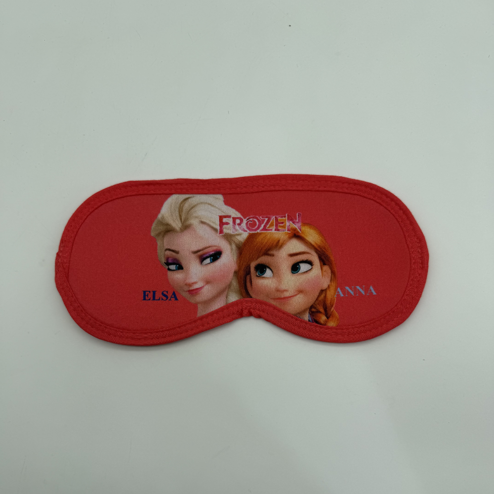 Karlar Kraliçesi Çizgi Film Baskılı Kırmızı Çocuk Uyku Bandı